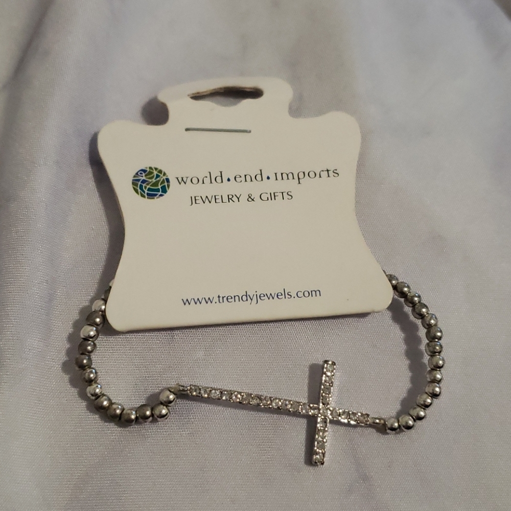 Sliver Cross Bracelet